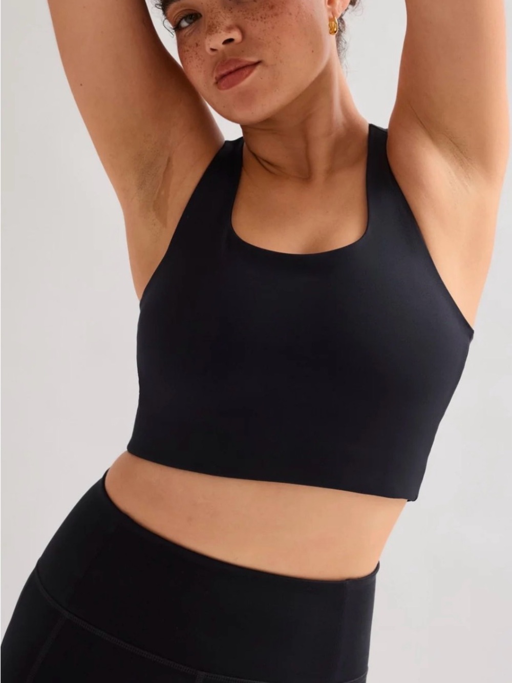 girlfriend collective Black Paloma Racerback  Sports Bra Size XL